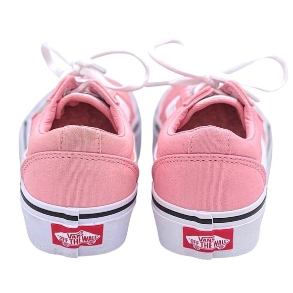 Vans Ward Pink White Low Top Sneakers Girls Size 3 Youth NEW In Box - Picture 3 of 10